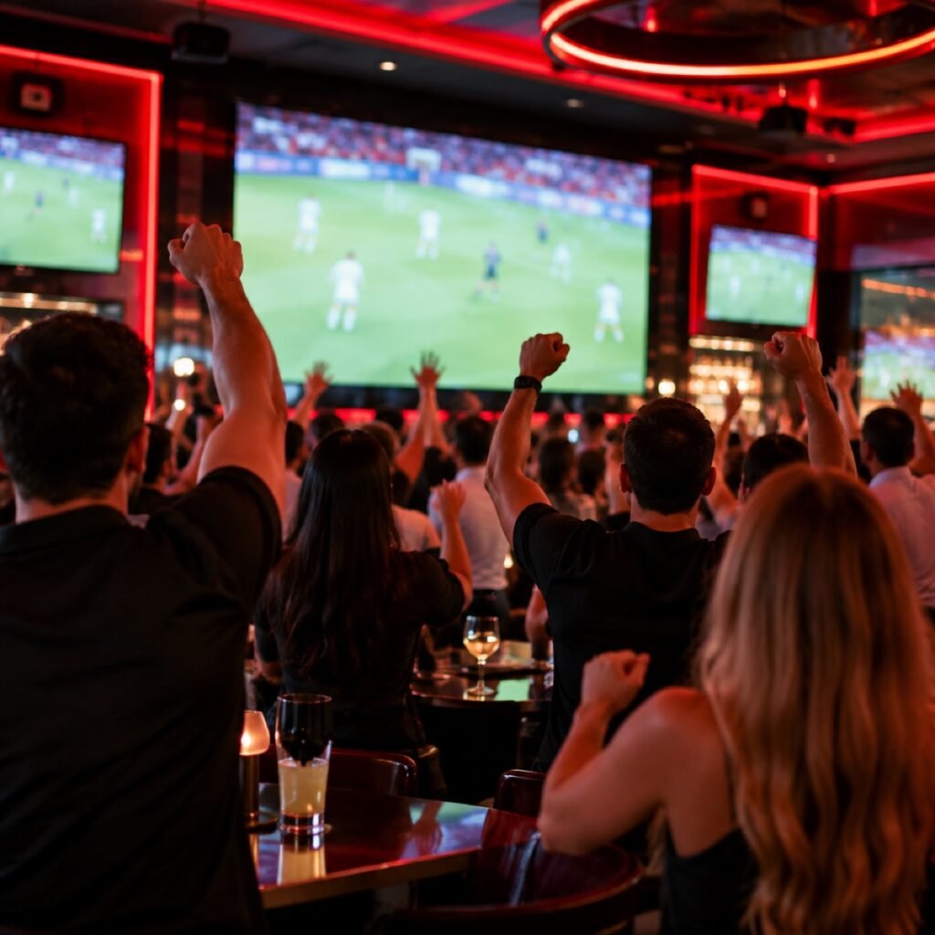 Crowd cheering on game day